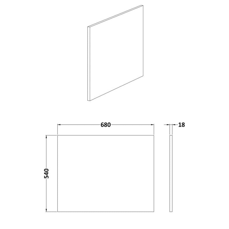 700mm Shower Bath End Panel