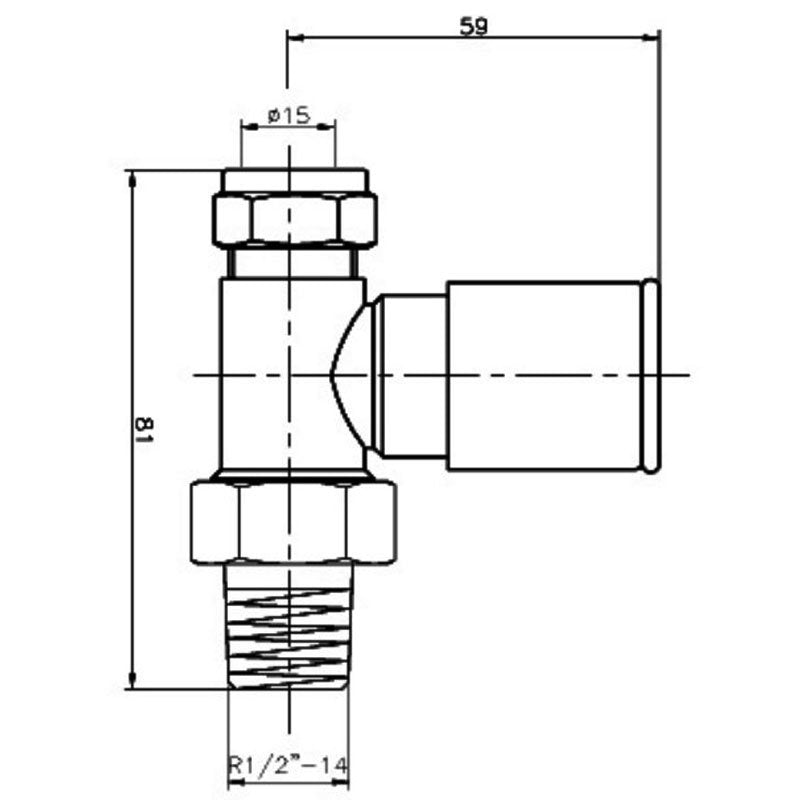 Crawford Straight Radiator Valves Pair - Chrome