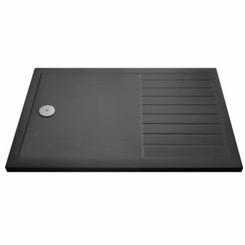 Crawford Slate Rectangular Walk-In Shower Tray 1600mm x 800mm - Grey