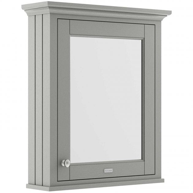 Crawford Old London Mirrored Bathroom Cabinet 650mm Wide - Storm Grey