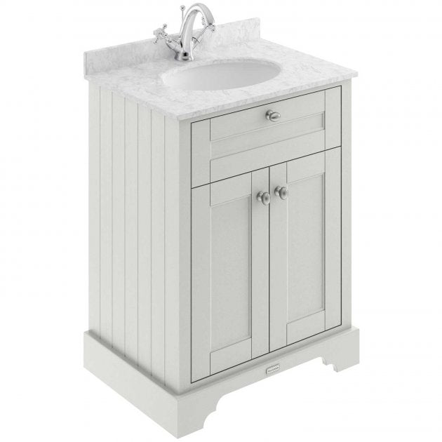 Crawford Old London Marble Top 600mm Floor Standing Vanity Unit