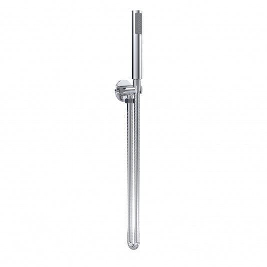 Crawford Round Pencil Shower Handset with Hose and Bracket - Chrome