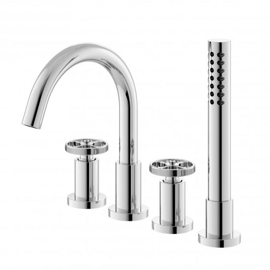 Crawford Revolution 4-Hole Bath Shower Mixer Tap - Chrome