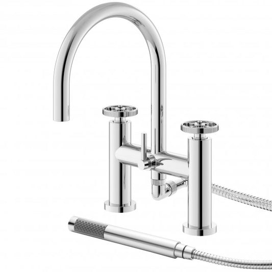 Crawford Revolution Bath Shower Mixer Tap Pillar Mounted - Chrome