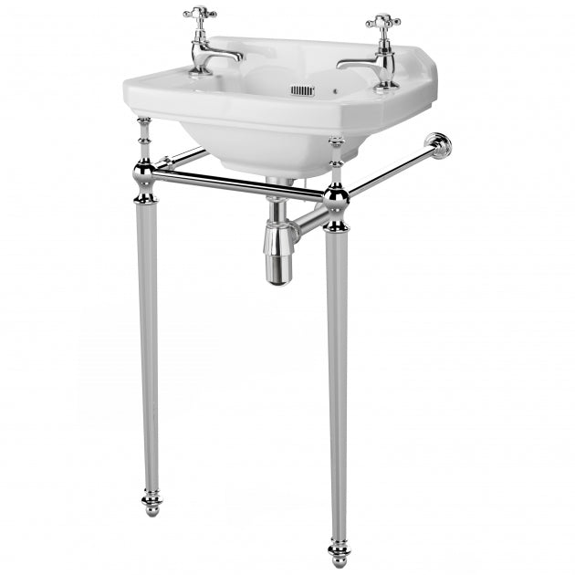 Crawford Richmond Luxury Adjustable Washstand 500-560mm Wide Basins - Chrome