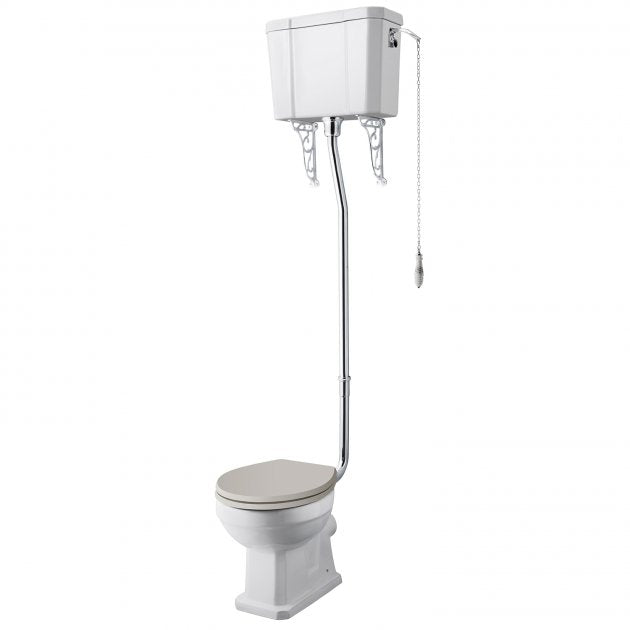 Crawford Richmond High Level Pan with Pull Chain Cistern and Flush Pipe Kit - Excluding Seat