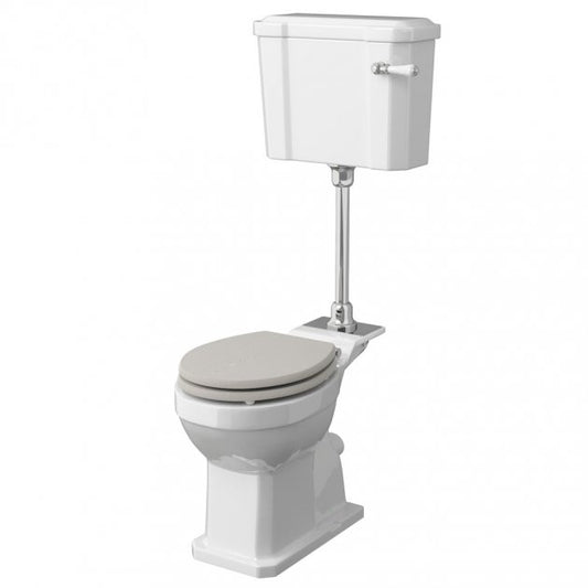 Crawford Richmond Comfort Mid Level Close Coupled Pan with Cistern and Flush Pipe Kit - Excluding Seat