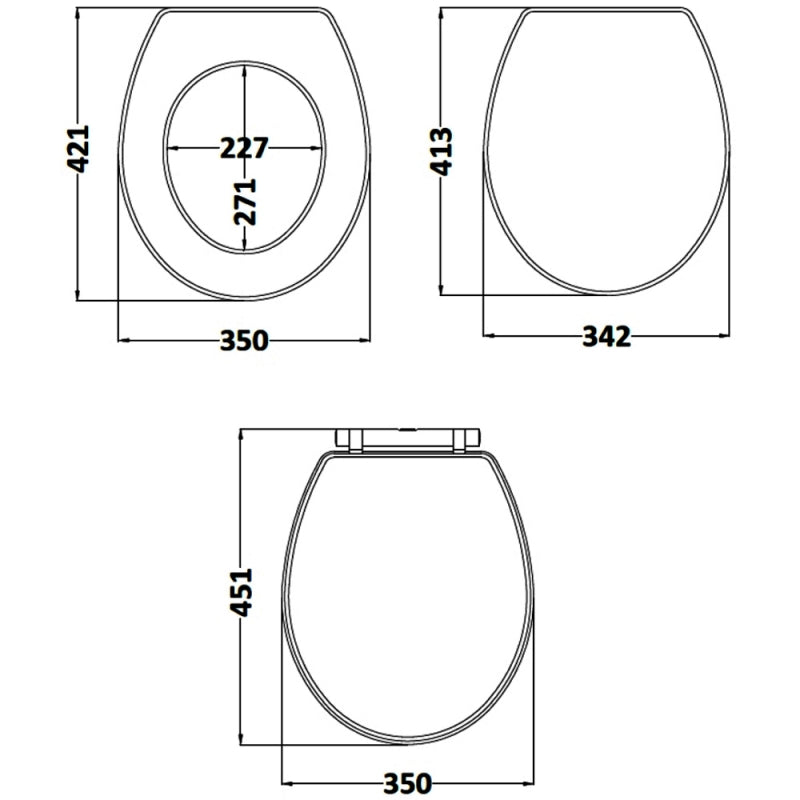 Crawford Richmond Soft Close Toilet Seat Chrome Hinges - Timeless Sand