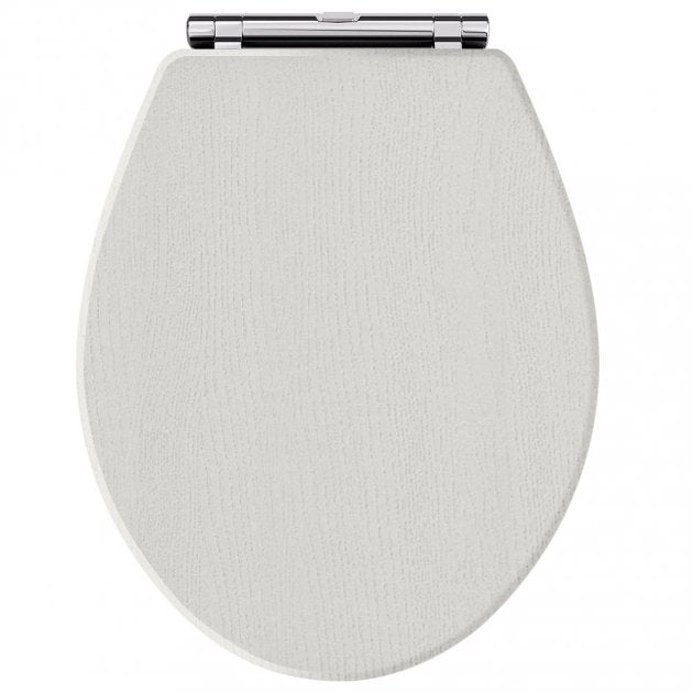 Crawford Richmond Soft Close Toilet Seat Chrome Hinges - Timeless Sand