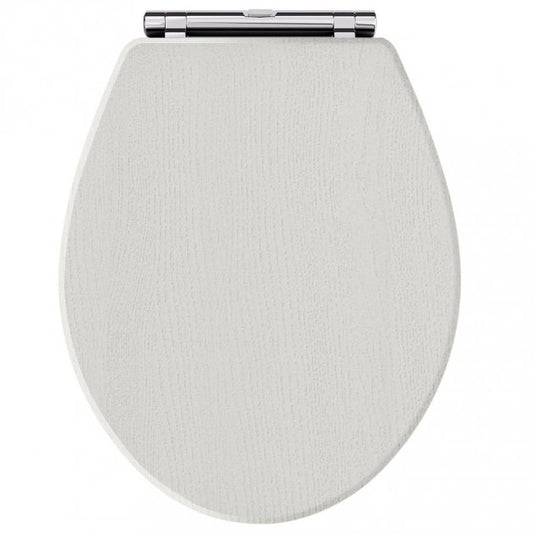 Crawford Richmond Soft Close Toilet Seat Chrome Hinges - Timeless Sand