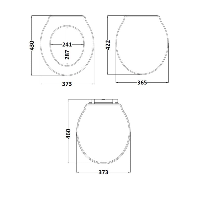 Crawford Ryther Soft Close Toilet Seat Chrome Hinges - Hunter Green