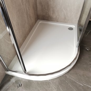 Slip Resistant Offset Quadrant Shower Tray LH 900 x 760mm