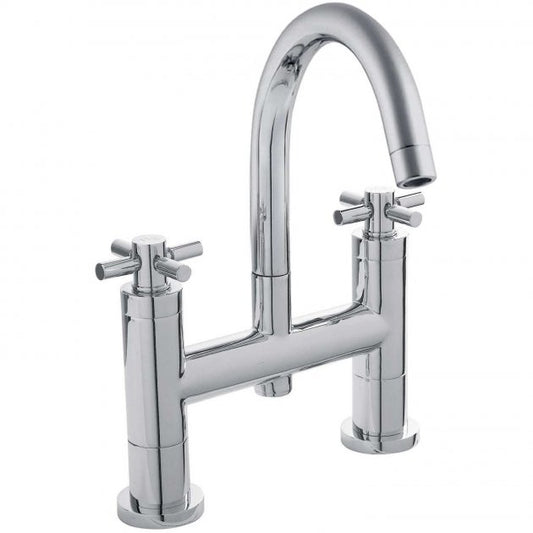 Crawford Tec Crosshead Bath Filler Tap Pillar Mounted - Chrome