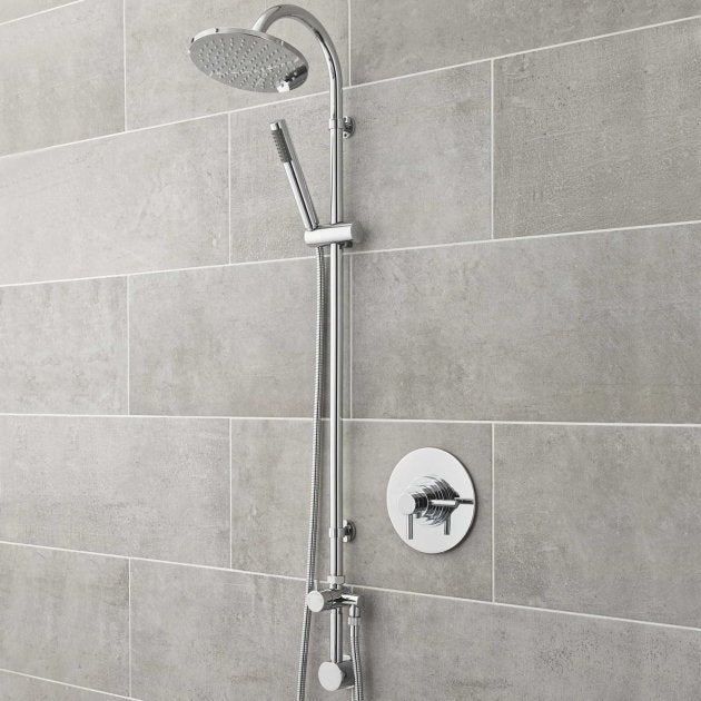 Crawford Tec Dual Concealed Shower Valve Concentric Dual Handle - Chrome