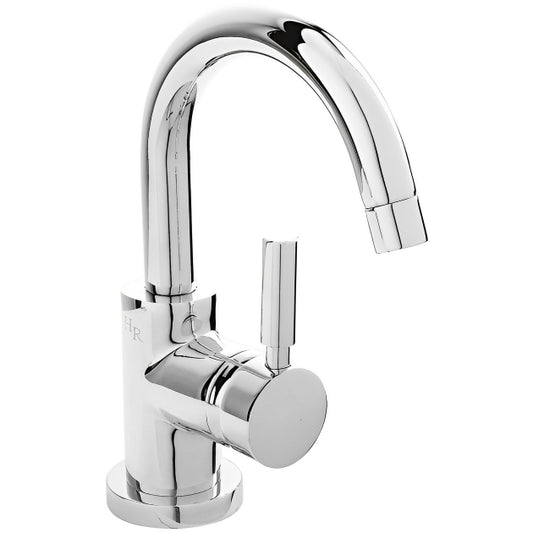 Crawford Tec Side Action Mono Basin Mixer Tap with Push Button Waste