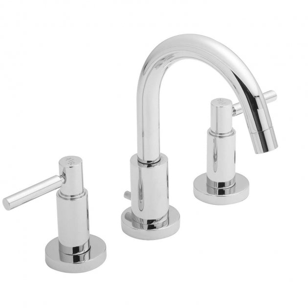 Crawford Tec Lever 3-Hole Basin Mixer Tap with Pop Up Waste - Chrome