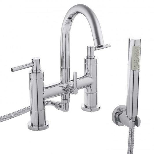 Crawford Tec Lever Bath Shower Mixer Tap Pillar Mounted - Chrome