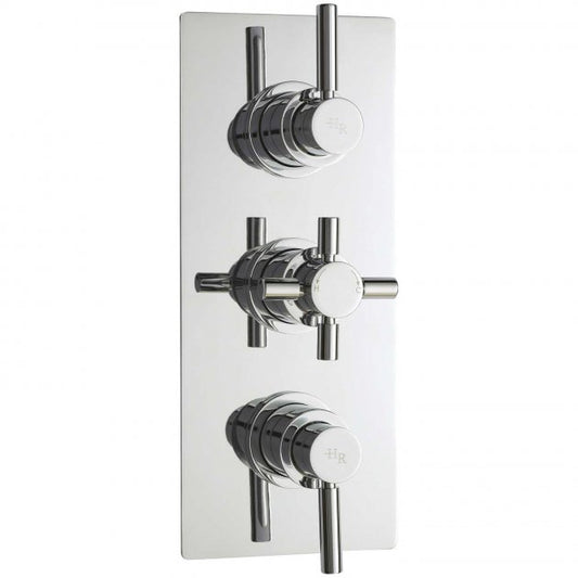 Crawford Tec Pura Plus Concealed Shower Valve Triple Handle - Chrome