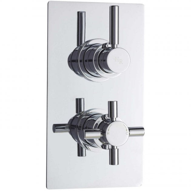 Crawford Tec Pura Concealed Shower Valve Dual Handle - Chrome