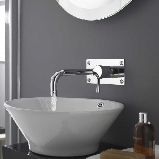 Crawford Tec Single Lever Basin/Bath Filler Tap Wall Mounted - Chrome