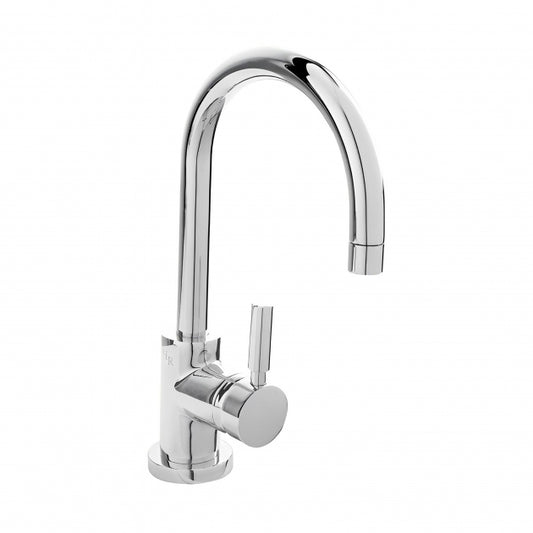 Crawford Tec Single Lever Side Action Mono Basin Mixer Tap with Waste - Chrome