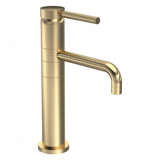 Crawford Tec Tall Basin Mixer Tap - Brushed Brass