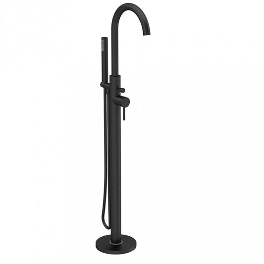 Crawford Tec Single Lever Elite Mono Bath Shower Mixer Tap Freestanding - Matt Black