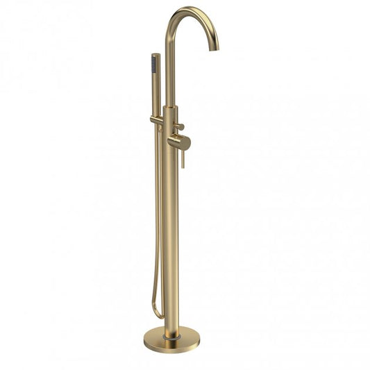 Crawford Tec Single Lever Elite Mono Bath Shower Mixer Tap Freestanding - Brushed Brass