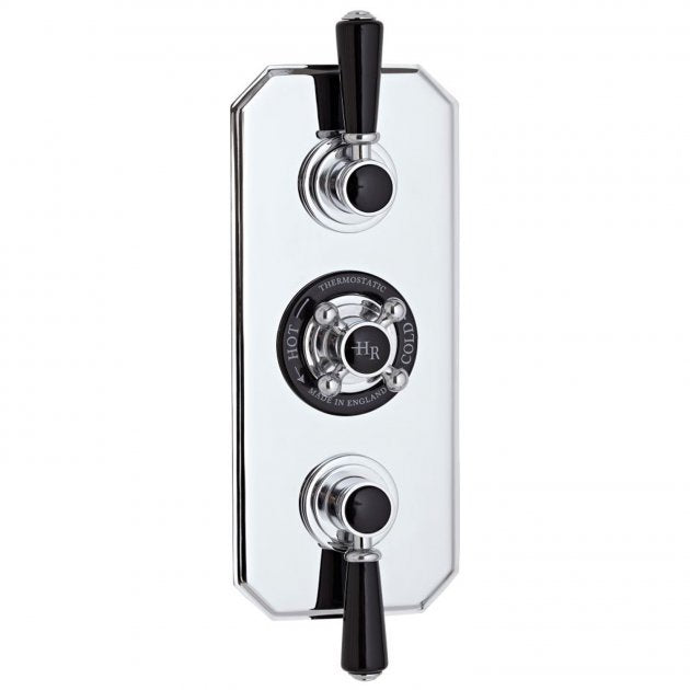 Crawford Topaz Black Triple Concealed Shower Valve