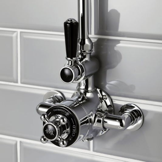 Crawford Topaz Black Twin Exposed Shower Valve