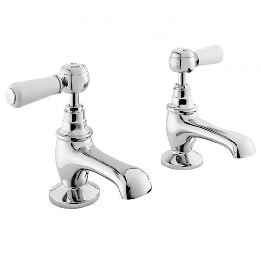 Crawford Topaz Lever Basin Taps - Chrome