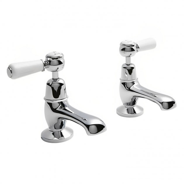 Crawford Topaz Lever Basin Taps Pair - Chrome