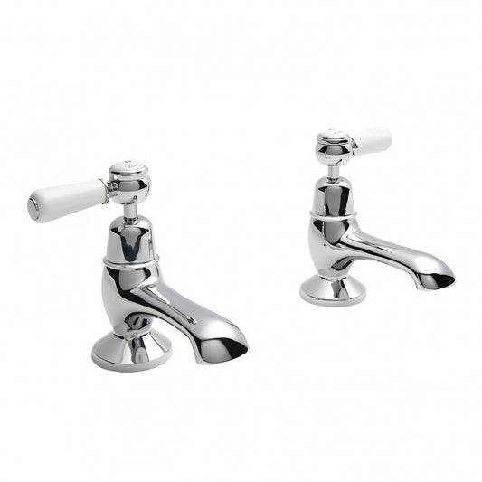 Crawford Topaz Lever Bath Taps Pair - Chrome