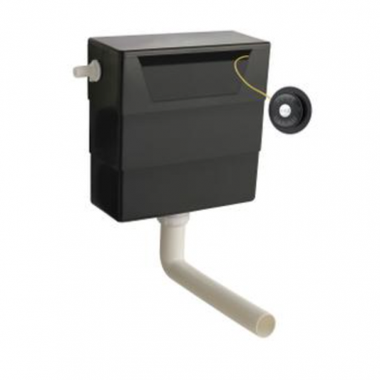 Universal Access Cistern & Black Traditional Flush Plate