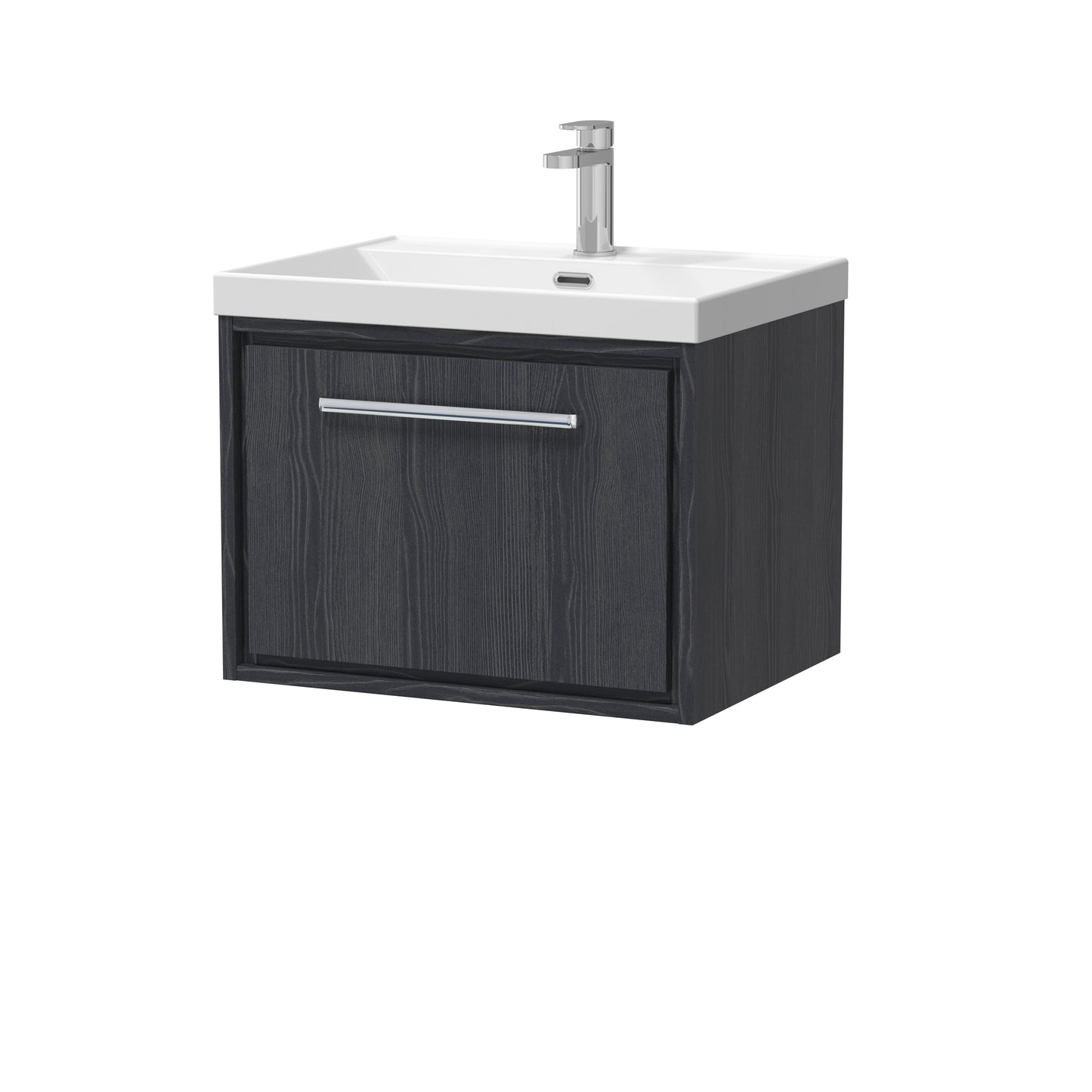 600mm Wall Hung Single Drawer Vanity with Basin - 1 Tap Hole