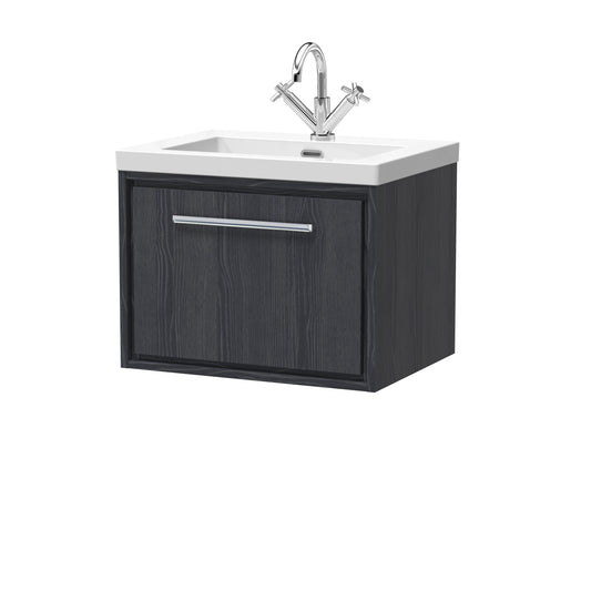 600mm Wall Hung Single Drawer Vanity with Basin - 1 Tap Hole