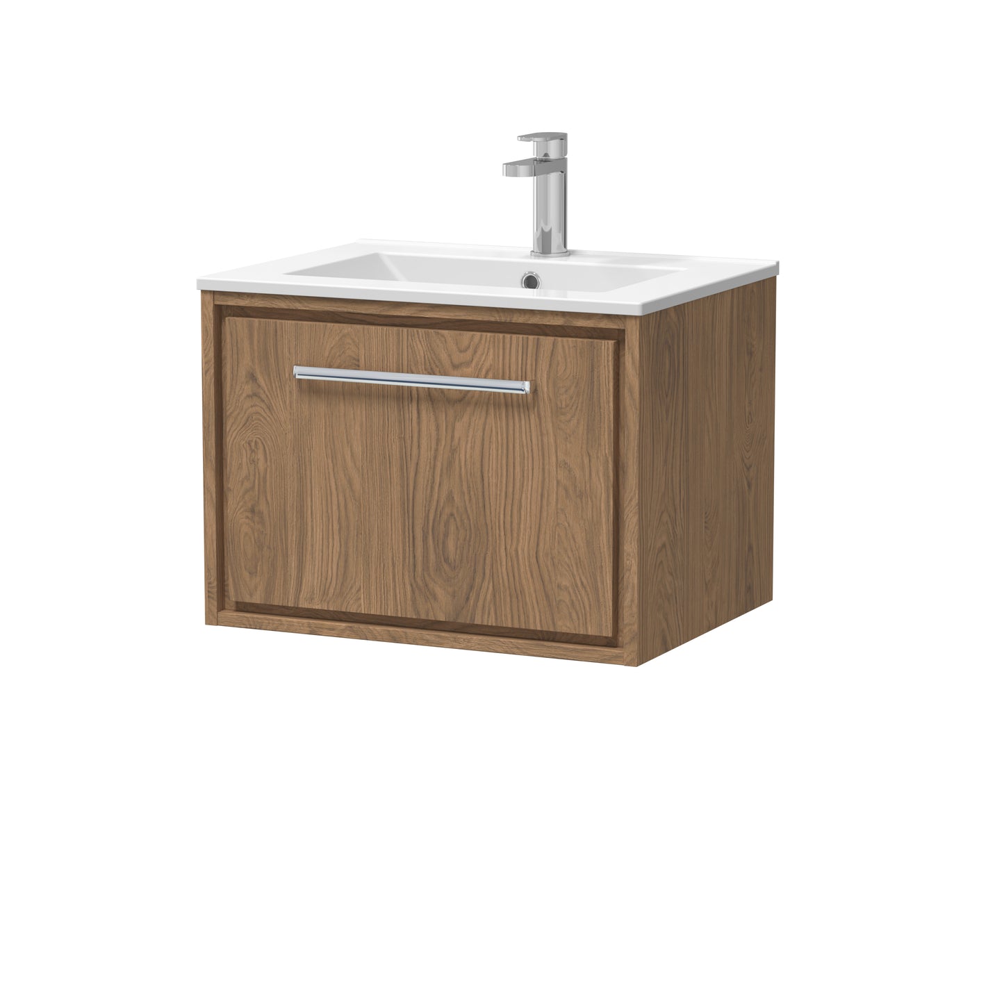 600mm Wall Hung Single Drawer Vanity with Basin - 1 Tap Hole