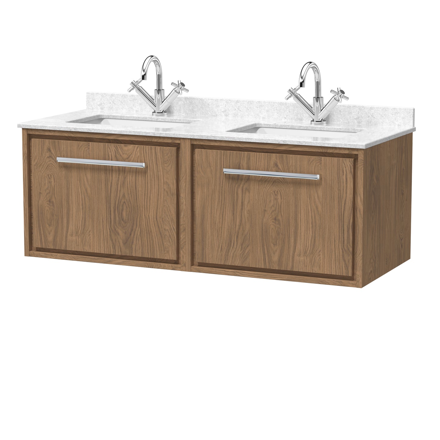 1200mm Wall Hung Single Drawer Vanity with Marble Worktop Basin