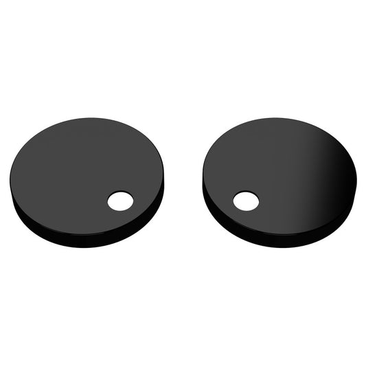 Matt Black Toilet Seat Cover Caps 7.7mm Deep