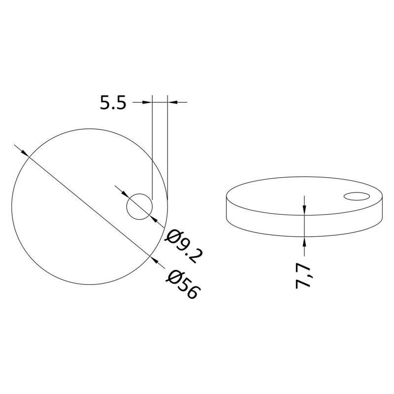 Matt White Toilet Seat Cover Caps 7.7mm Deep