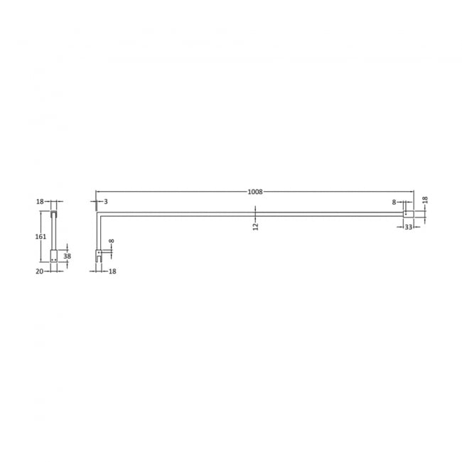 Wetroom Screen Support Arm