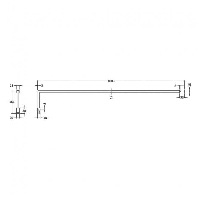 Wetroom Screen Support Arm