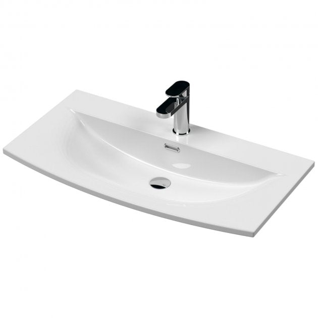 Crawford Arno Floor Standing 2-Door Vanity Unit with Basin-4 800mm Wide - Gloss White