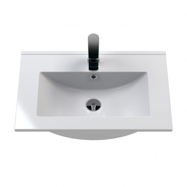 Crawford Arno Floor Standing 2-Door Vanity Unit with Basin-2 600mm Wide - Gloss White