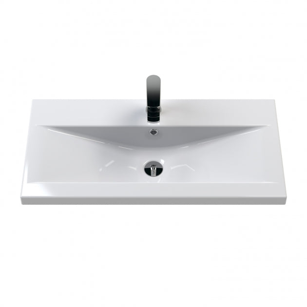 Crawford Arno Floor Standing 2-Door Vanity Unit with Basin-1 800mm Wide - Gloss White