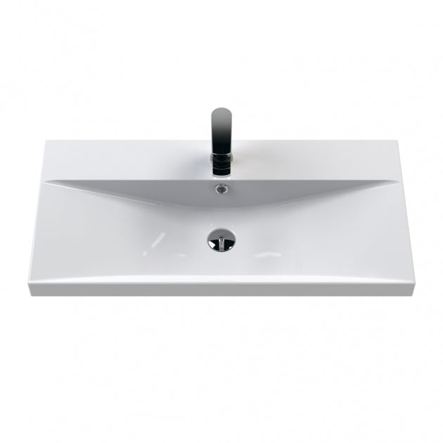 Crawford Arno Floor Standing 2-Door Vanity Unit with Basin-3 800mm Wide - Gloss White