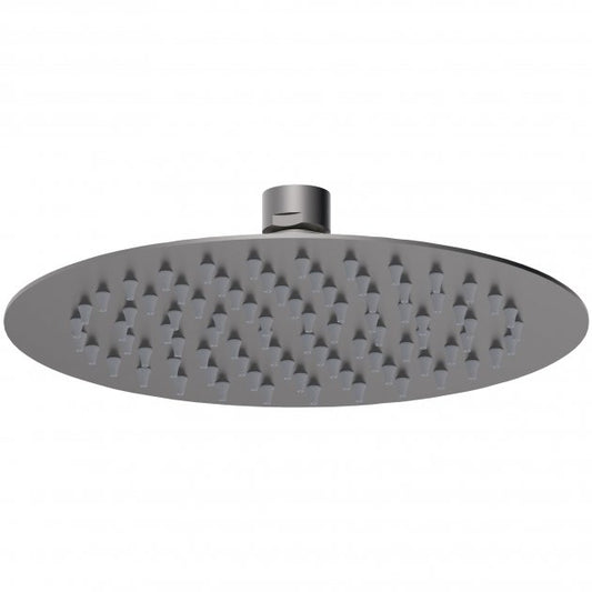 Crawford Arvan Round Fixed Shower Head 200mm x 200mm - Brushed Pewter