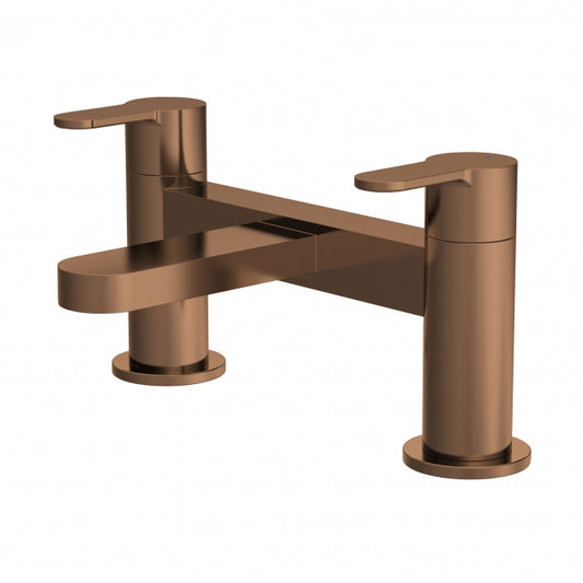 Crawford Arvan Pillar Mounted Bath Filler Tap - Brushed Bronze