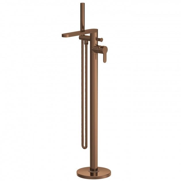 Crawford Arvan Freestanding Bath Shower Mixer Tap with Shower Kit - Brushed Bronze