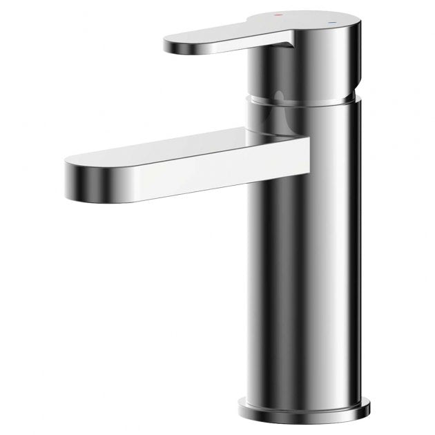 Crawford Arvan Mini Mono Basin Mixer Tap with Push Button Waste - Chrome